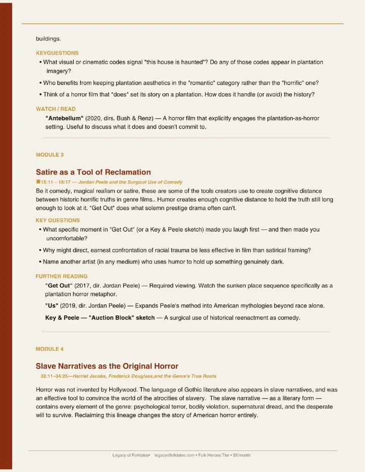 The Most Terrifying Trope in Modern Horror study guide cover